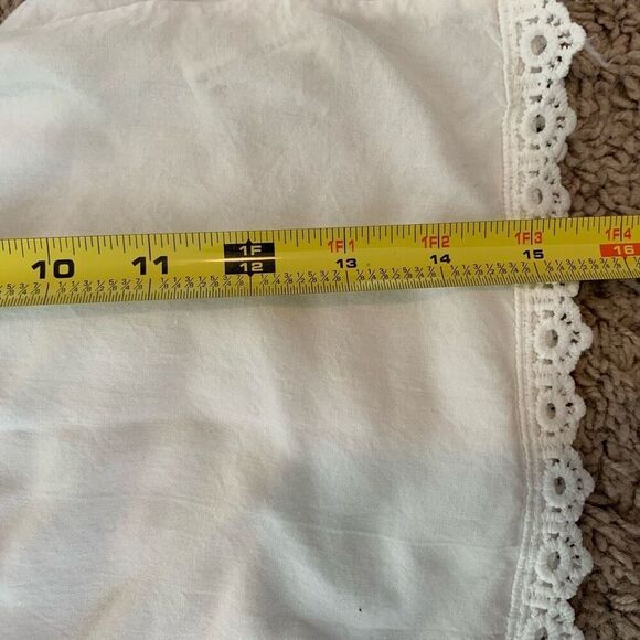 RedSky White Lace Peasant Blouse Top Prairie Off Shoulder Medium - Picture 7 of 7